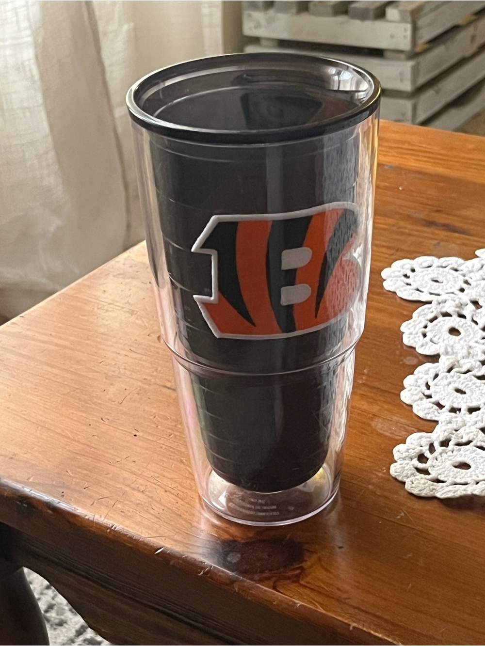 tervis Clear Travel Tumbler with Subtle Purple Rim